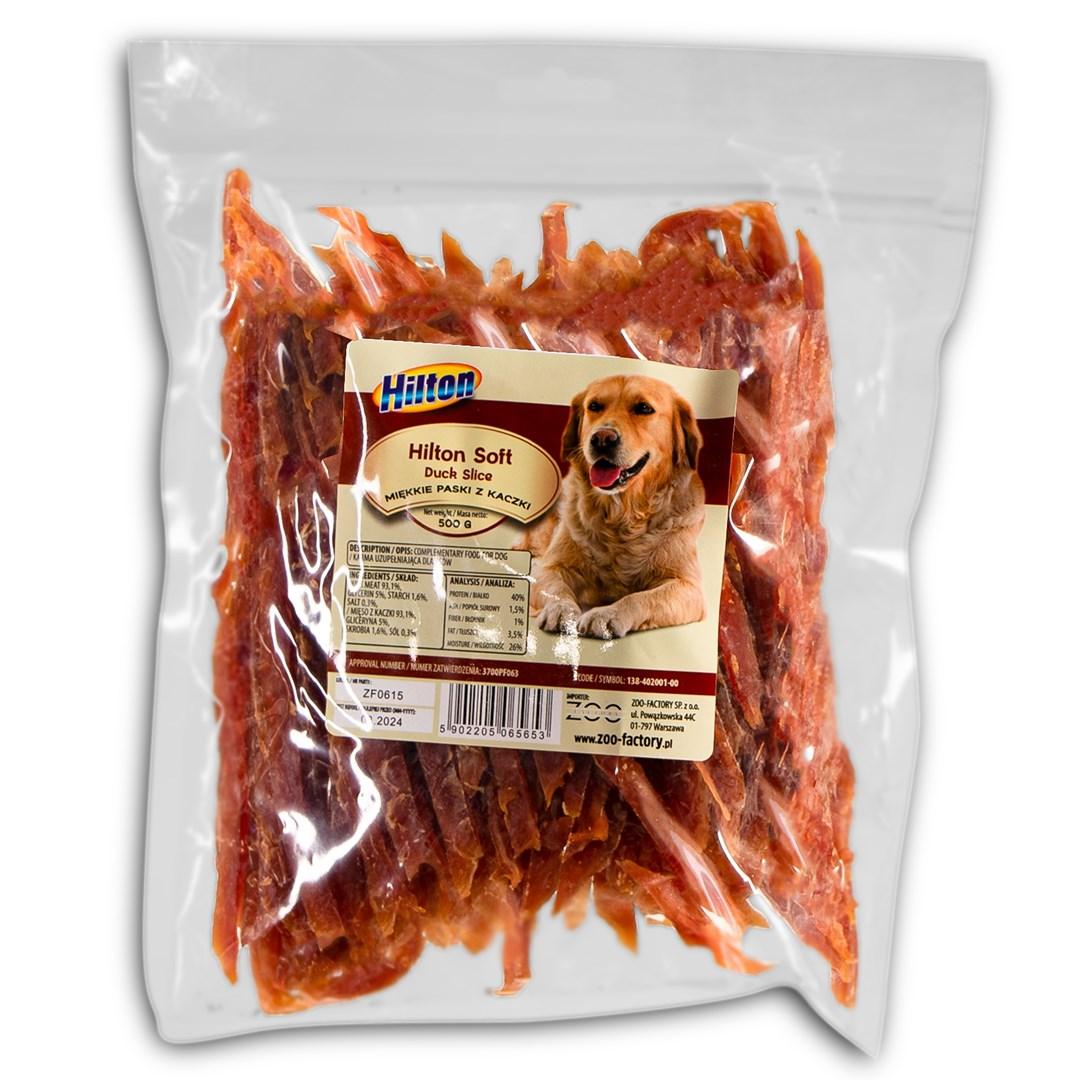 Hundegodbid Hilton Soft Duck Slice – andestriber 500 g