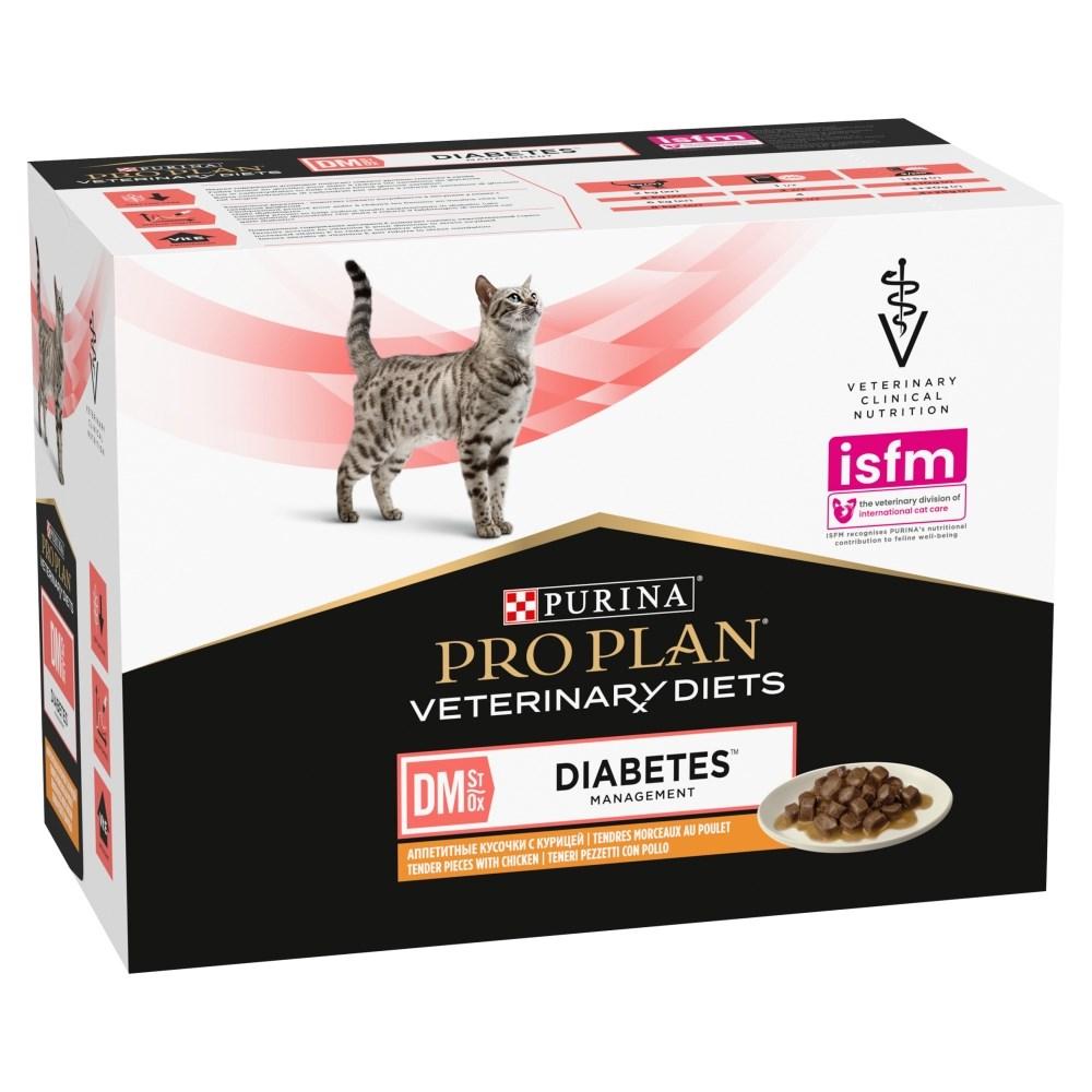 Vådfoder til kat - Purina Pro Plan Veterinary Diets DM St/Ox Diabetes Management, 10 x 85 g