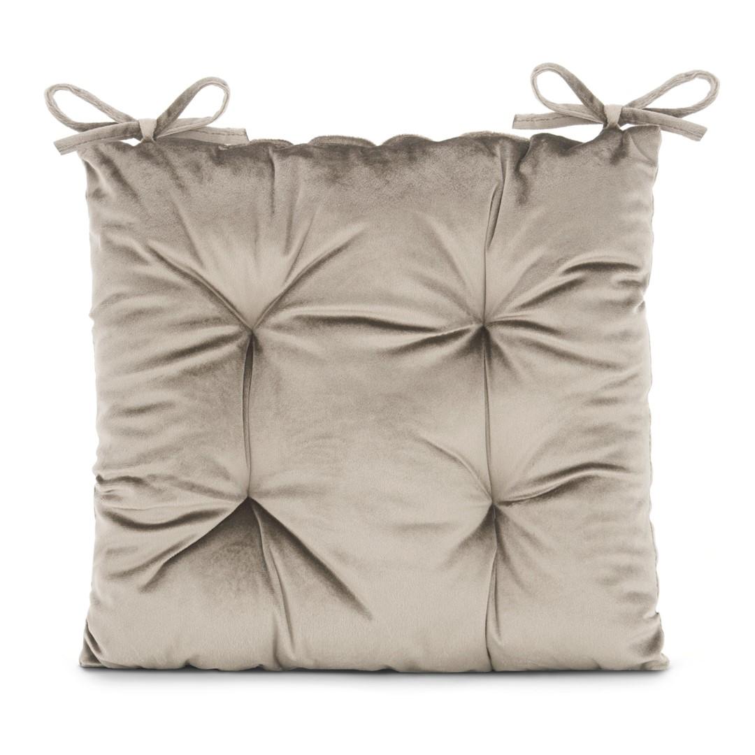 Stolehynde i velour 40×40 cm - Aleksa, beige, glamour - AmeliaHome