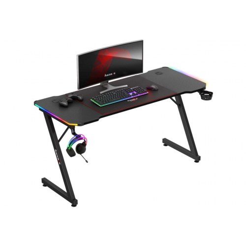 Gamingbord Hero 3.3 RGB - sort, 140 x 60 cm