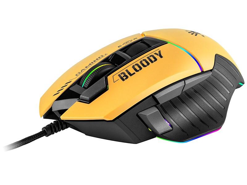 Gaming mus A4Tech Bloody W95Max USB - Sports Lime billede