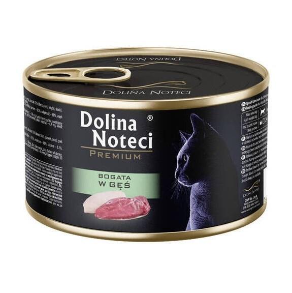 Vådfoder til kat - Dolina Noteci Premium med gås, 185 g