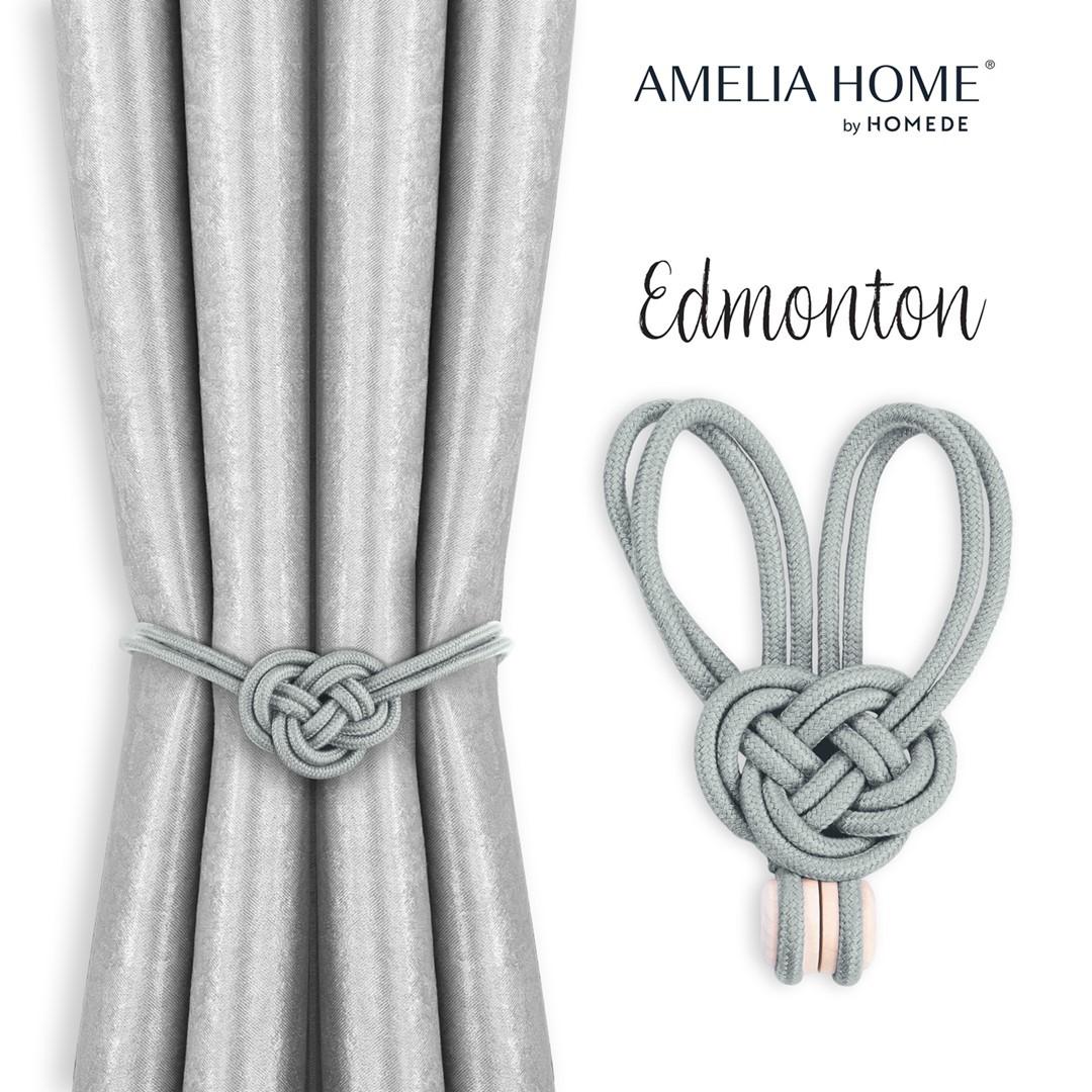Gardinholdere med magnet - Amelia Home Edmonton, grå (2 stk.)