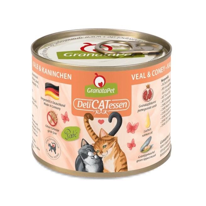 Vådfoder til kat – GranataPet DeliCATessen Kalv & Kanin 200 g