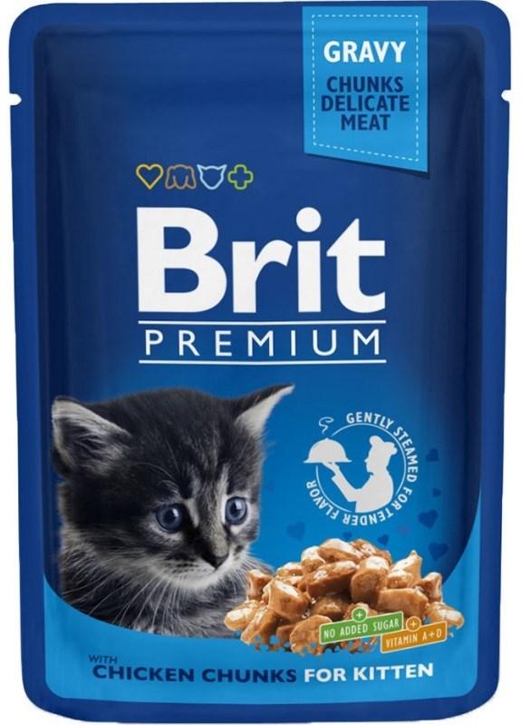 Vådfoder til kat – Brit Premium Kitten Kylling 100 g