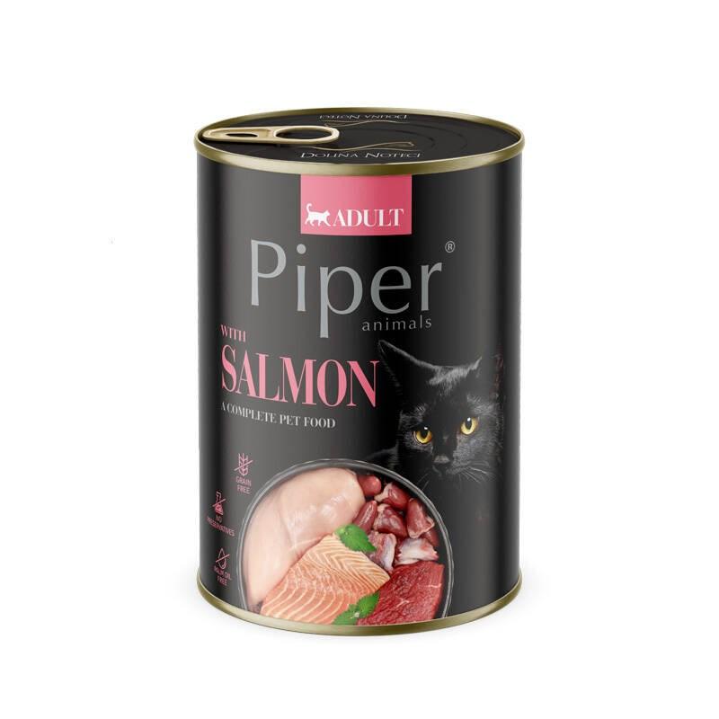 Vådfoder til kat – Dolina Noteci Piper med laks 400 g
