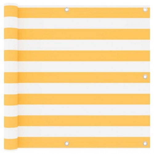 Altanafskærmning 90x400 cm oxfordstof hvid og gul