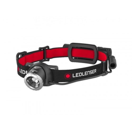 Pandelygte LED – Ledlenser H8R, sort/rød