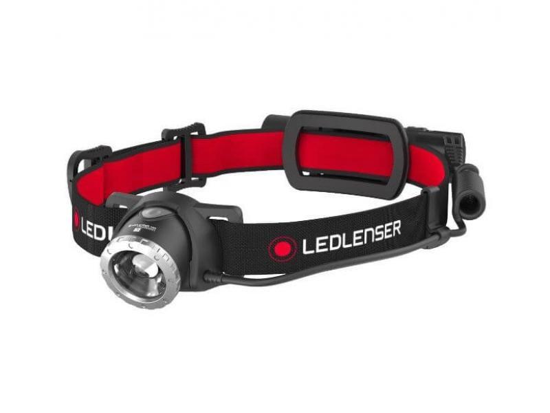 Pandelygte LED – Ledlenser H8R, sort/rød