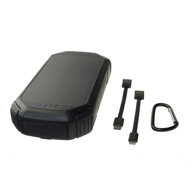 Solcelle powerbank PowerNeed S20000C - 20.000 mAh, sort