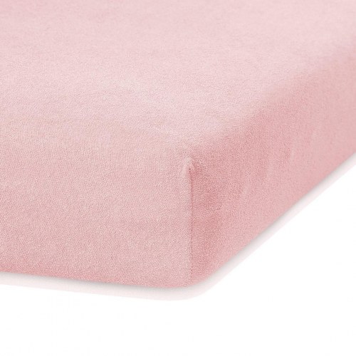 Stræklagen frotte 120–140x200 pudderlyserød – AmeliaHome Ruby