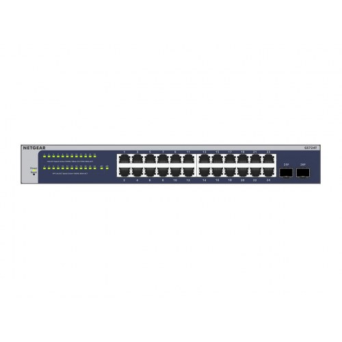 Gigabit switch NETGEAR GS724Tv6 managed, 24 porte + 2 SFP
