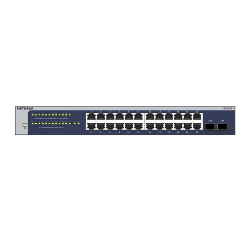 Gigabit switch NETGEAR GS724Tv6 managed, 24 porte + 2 SFP