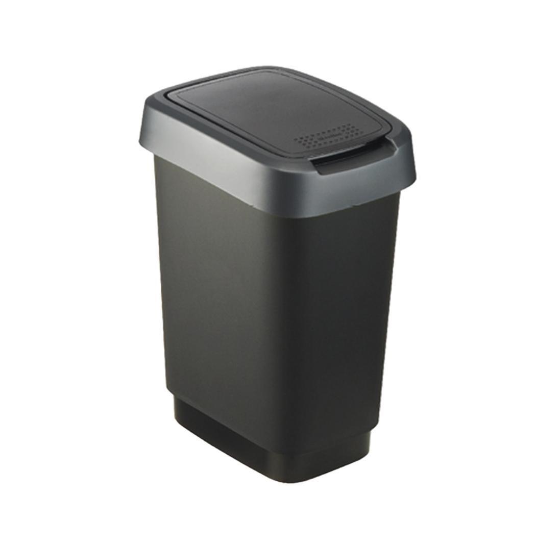 Rotho Twist, 50 L, Rektangulær, Polypropylen (PP), Sort, Vejledning, 298 mm