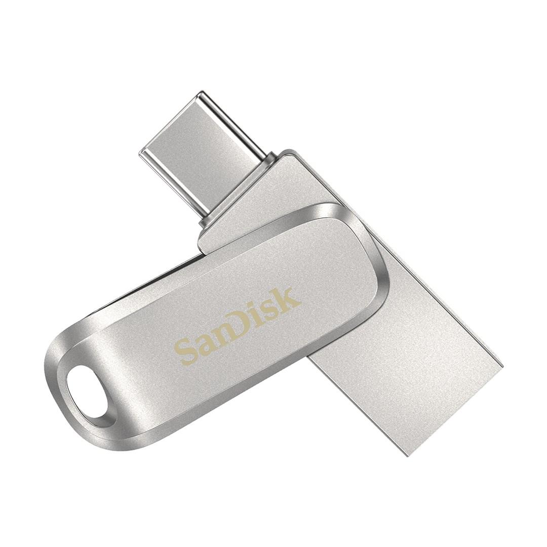 USB stik SanDisk Ultra Dual Drive Luxe 1 TB – USB-A/USB-C 3.2 Gen 1, rustfrit stål
