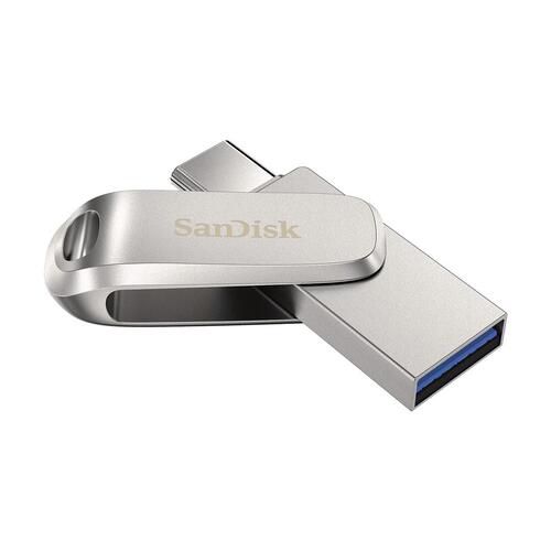 USB stik SanDisk Ultra Dual Drive Luxe 1 TB – USB-A/USB-C 3.2 Gen 1, rustfrit stål