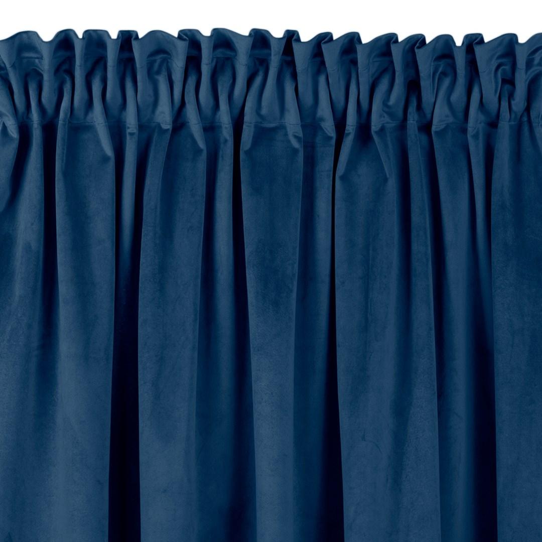 MÃ¸rklÃ¦gningsgardin flÃ¸jl 135x225 cm - indigo, klassisk rynkebÃ¥nd VILA fra HOMEDE