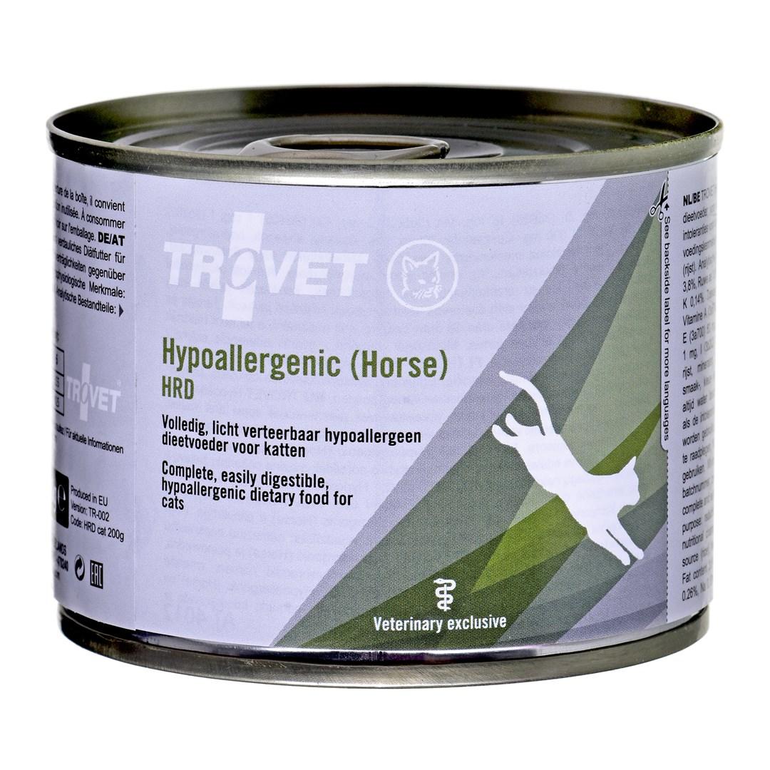 Vådfoder til kat – TROVET Hypoallergenic HRD med hest, 200 g