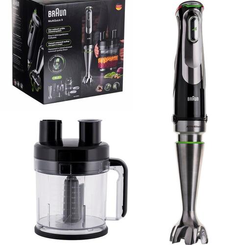 Stavblender Braun MultiQuick 9 MQ 9195XLI, 2 l, 1.200 W – sort/rostfrit stål