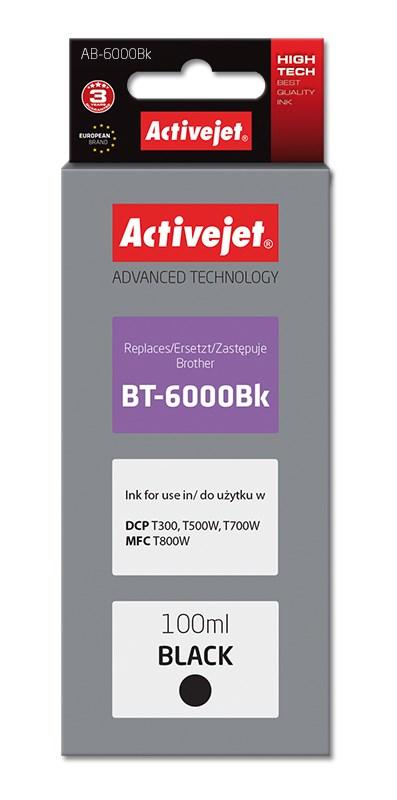 Blækflaske til printer – Activejet AB-6000Bk, erstatter Brother BT-6000BK, sort, 100 ml
