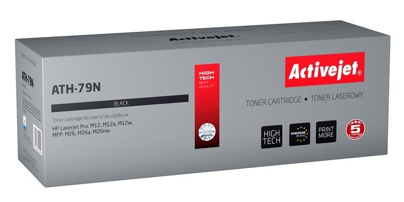 Tonerpatron til HP - Activejet ATH-79N, sort, høj kapacitet (erstatning for HP 79A CF279A), ca. 2.000 sider