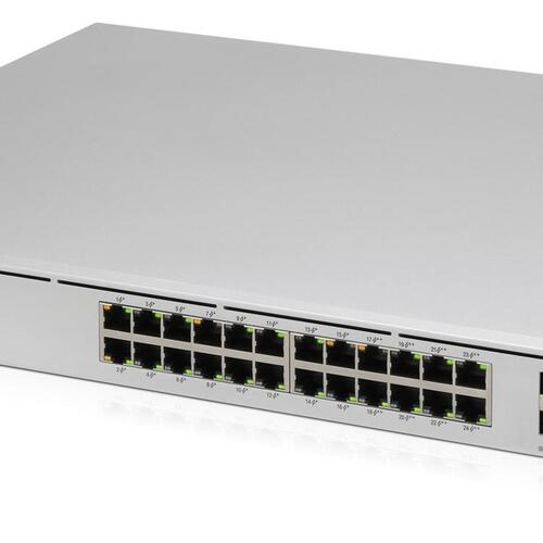 Netværksswitch Ubiquiti UniFi Pro 24-port PoE, L2/L3 Gigabit, 1U, sølv