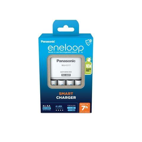 Batterioplader til AA/AAA – Panasonic eneloop BQ-CC17 med 4x AA billede