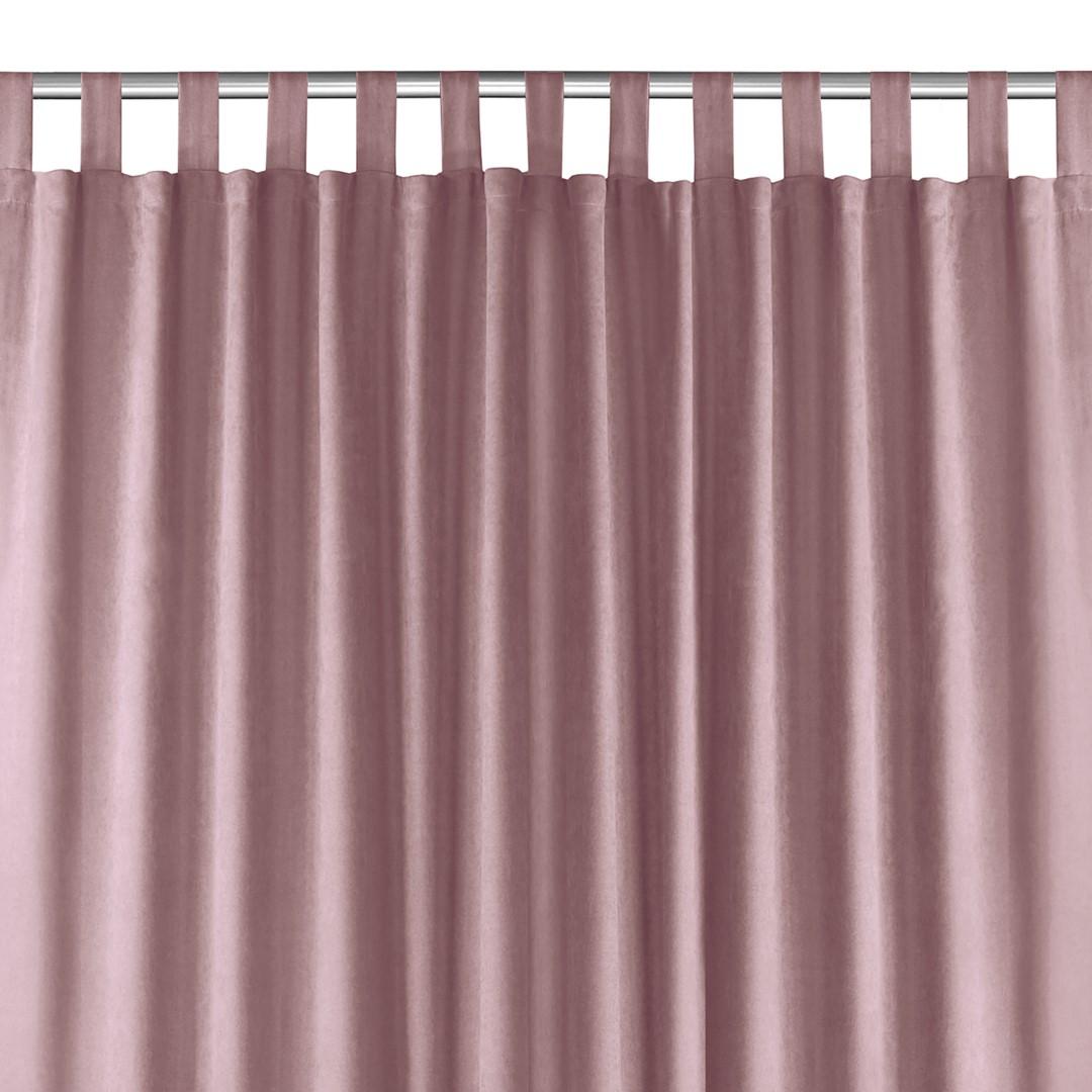 MÃ¸rklÃ¦gningsgardin HOMEDE MILANA - lyserÃ¸d, chenille, stropper 10 cm, 420Ã175 cm