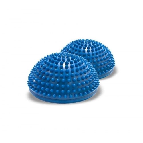 Træningspuder halvkugler Qmed – blå, sæt med 2