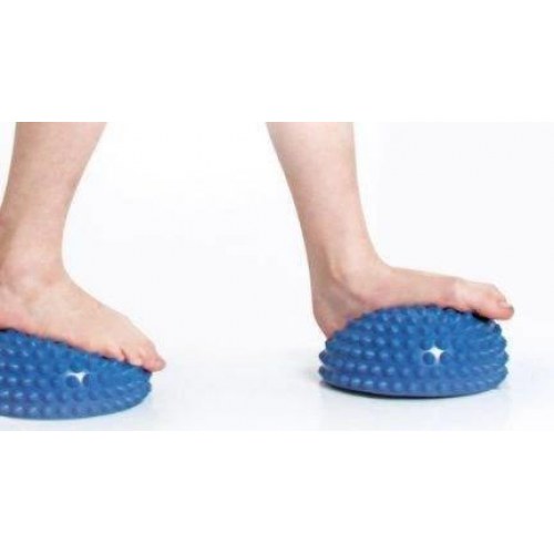 Træningspuder halvkugler Qmed – blå, sæt med 2