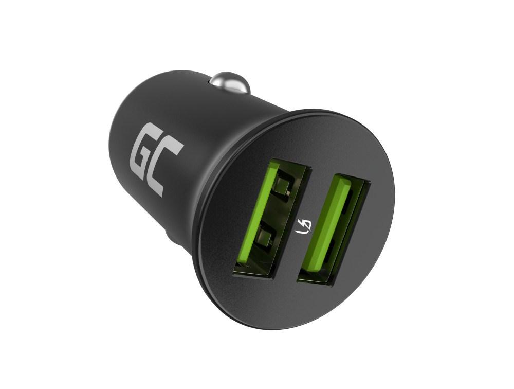Green Cell GC CADM-GC-36AA - -Ladegeraet 36 W 2x -A schwarz 36Watt 2xUSB-A