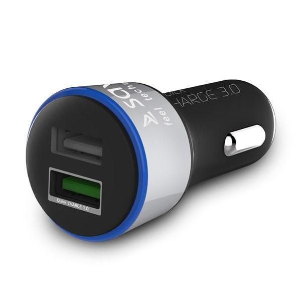 Biloplader Savio Quick Charge 3.0, 2x USB, 3,0 A billede