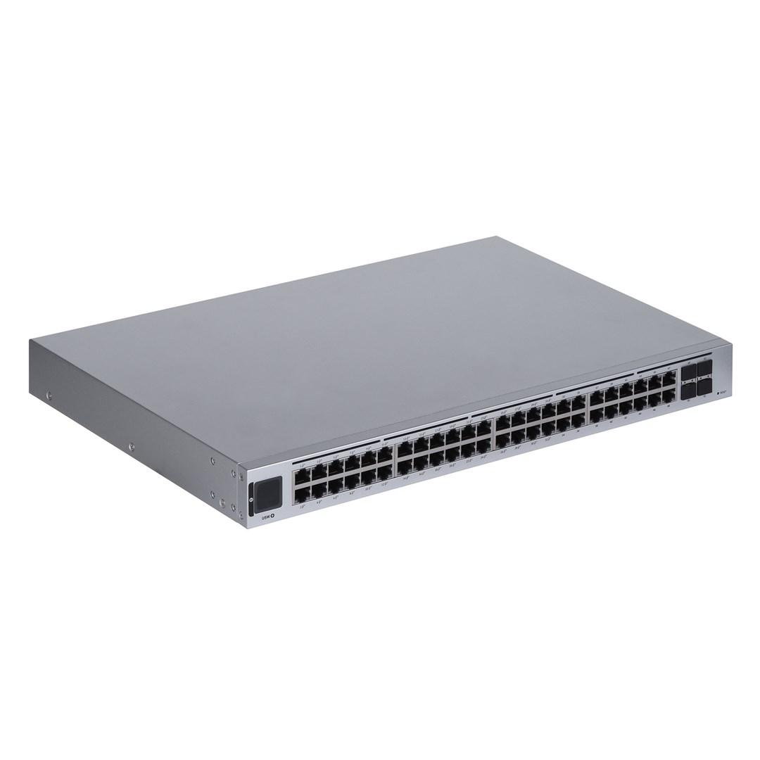 Netværksswitch Ubiquiti UniFi USW‑48‑PoE – Managed L2, 48x Gigabit, 4x SFP, 1U