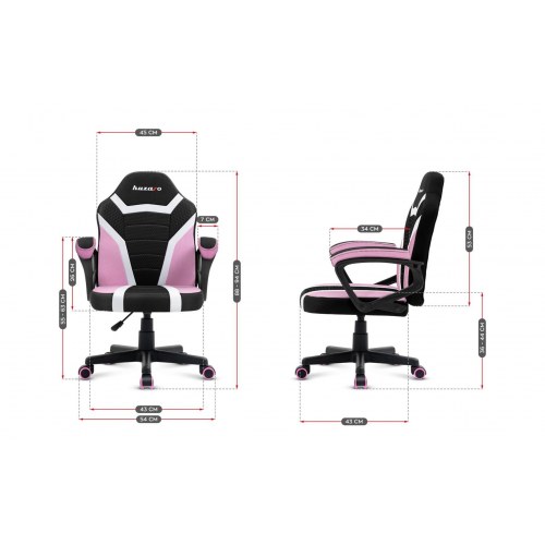 Gamerstol til børn Huzaro Ranger 1.0 - Pink Mesh