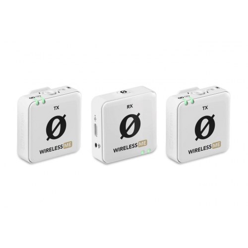 Trådløst mikrofonsystem RØDE Wireless ME Dual White – 2 sendere, to-kanals optagelse