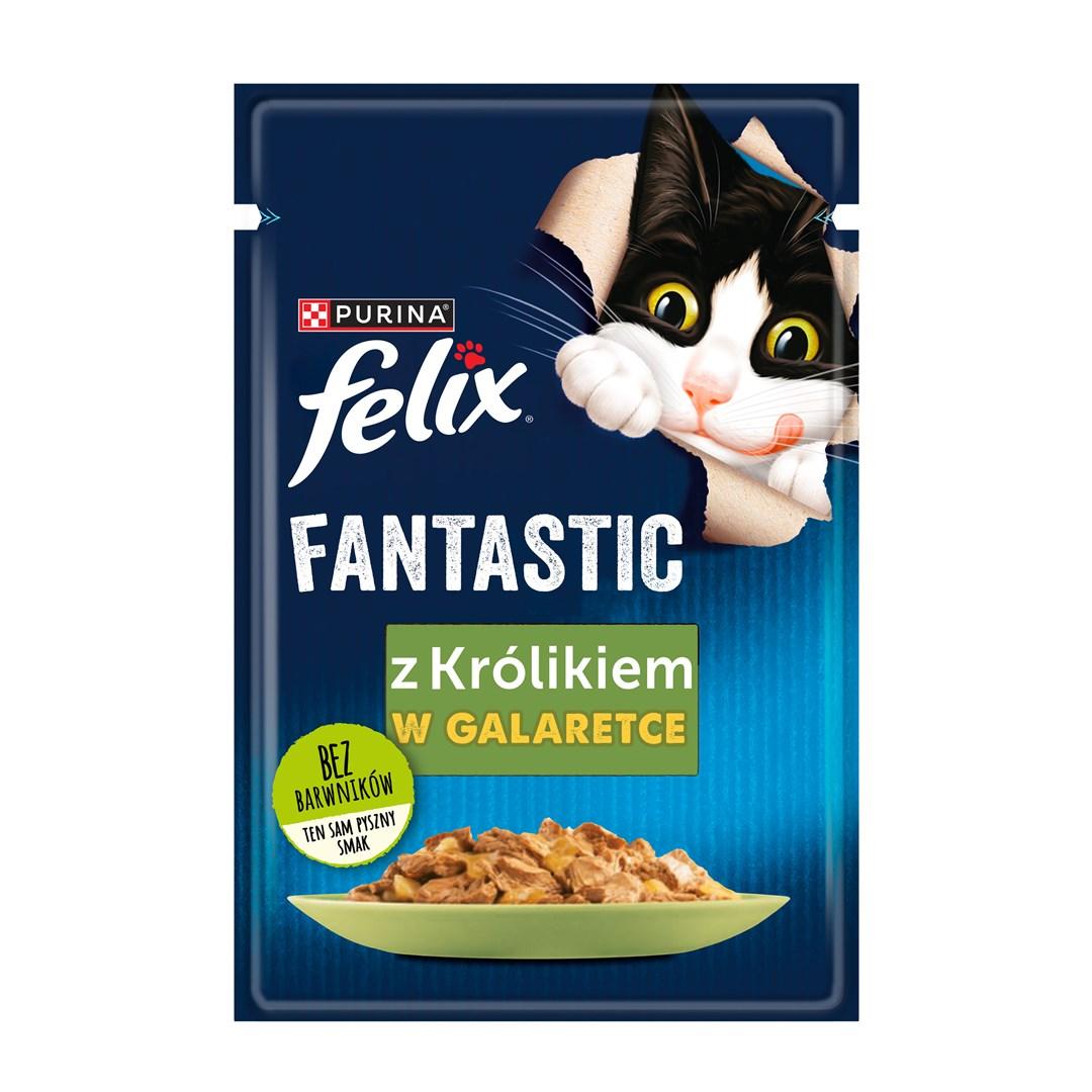 Vådfoder til kat – Purina Felix Fantastic kanin i gelé 85 g