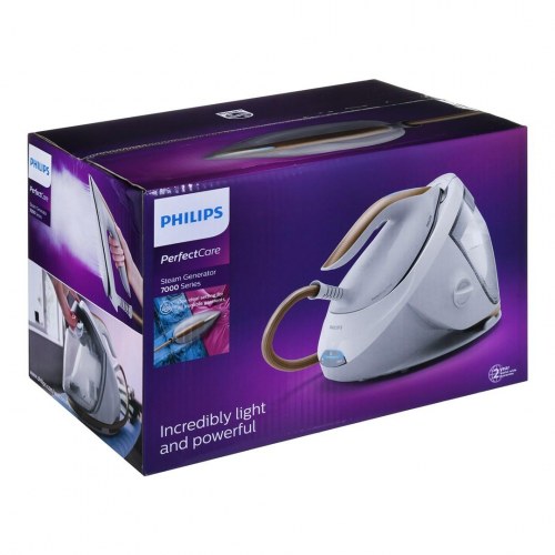 Dampsystem strygejern Philips 7000-serien PSG7040/10 - 2.100 W, 1,8 l, SteamGlide Elite, guld/hvid