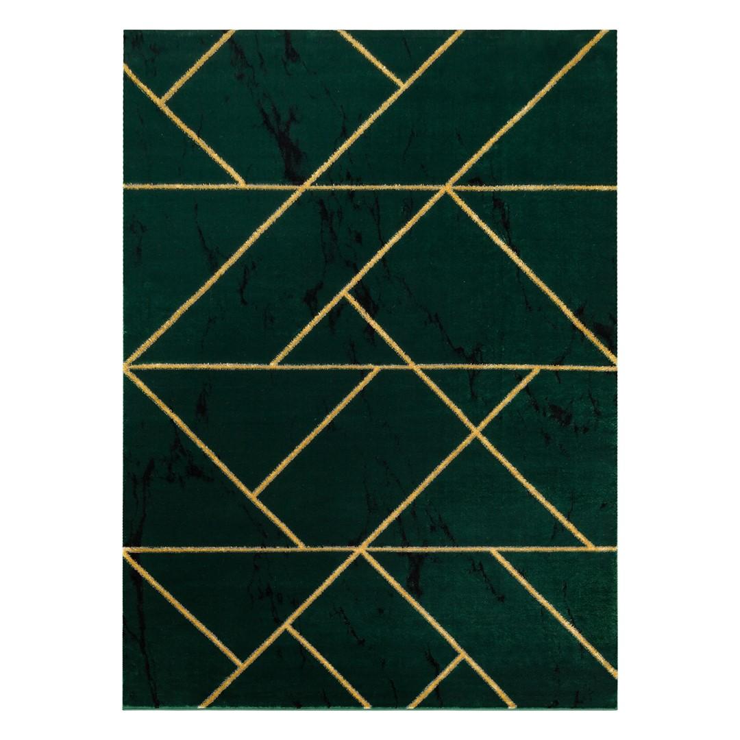 Gulvtæppe Hakano Estema Marblegeo - flaskegrøn 120×170 cm