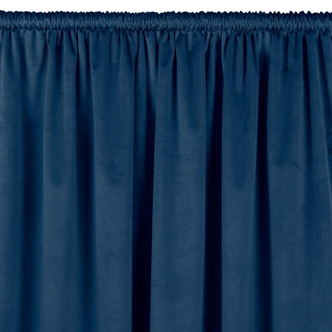 Mørklægningsgardin fløjl 135x270 cm - indigo, klassisk - HOMEDE VILA, tunnel 5 cm