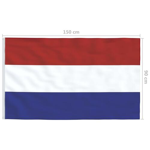 Holland flag og flagstang 4 m aluminium