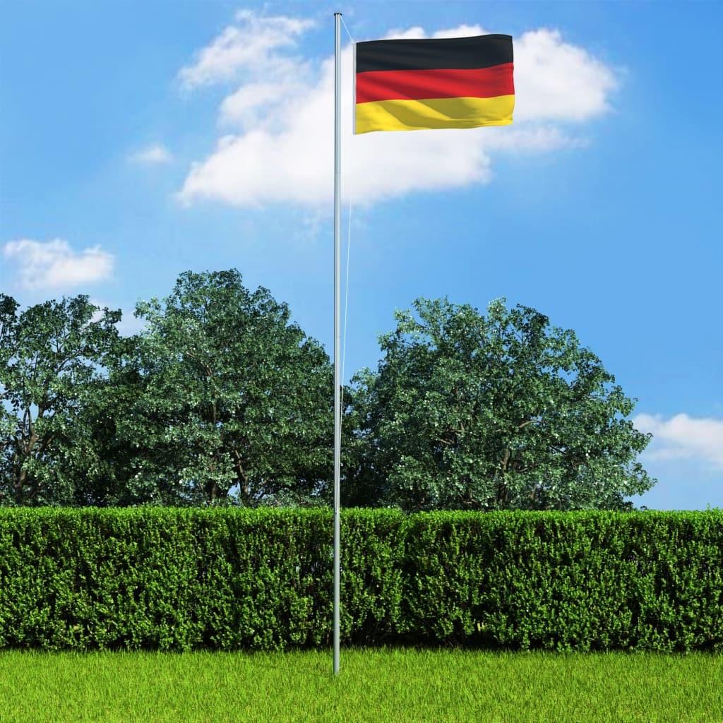 Tyskland flag og flagstang 4 m aluminium