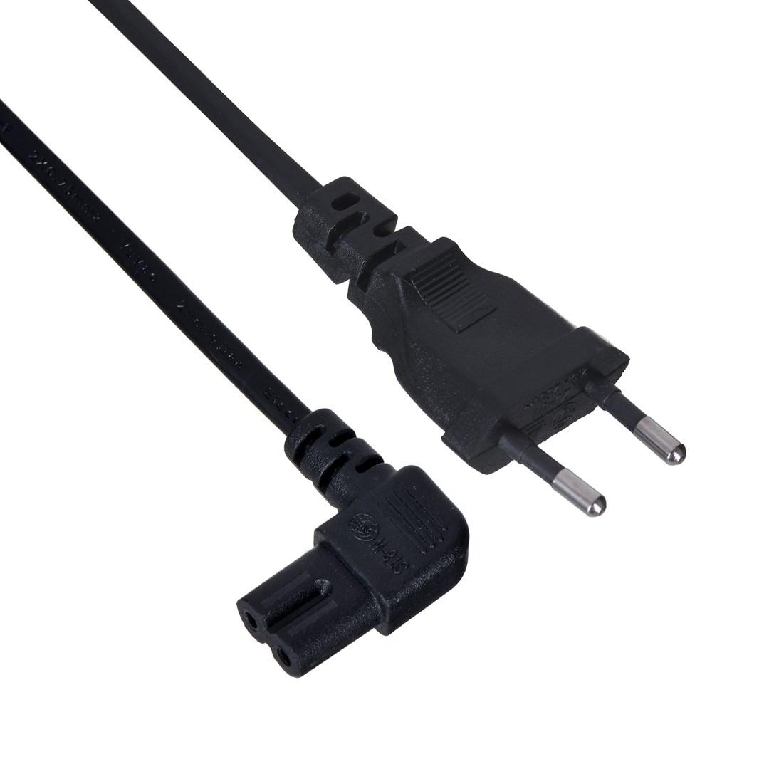 Strømkabel vinklet 3 m - Savio CL-144, sort billede