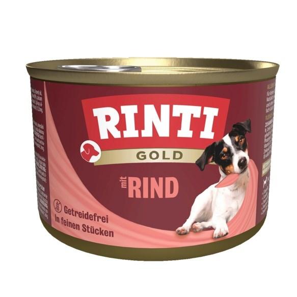 Hundefoder vådfoder RINTI Gold oksekød 185 g