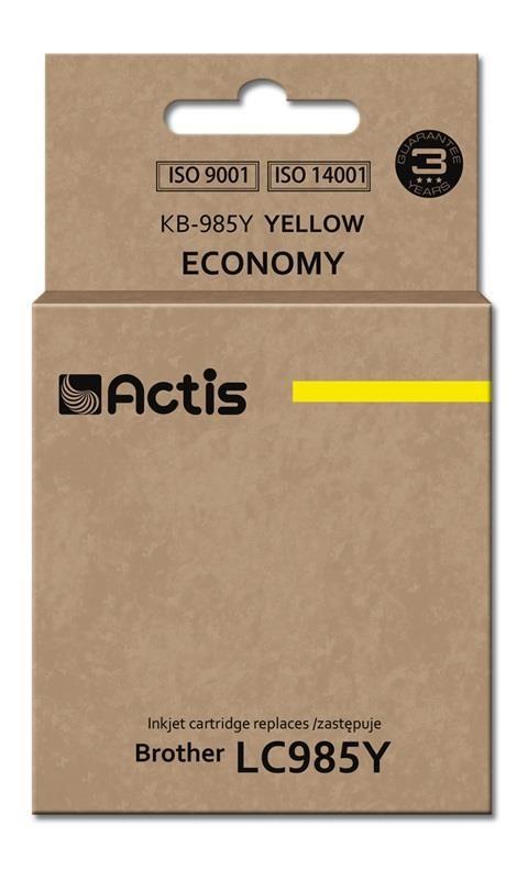 Blækpatron til Brother – Actis KB-985Y, gul, standard, 19,5 ml