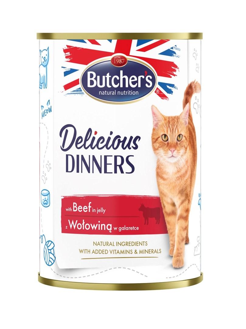 Kattemad vådfoder Butcher’s Delicious Dinners – oksekød i gelé 400 g