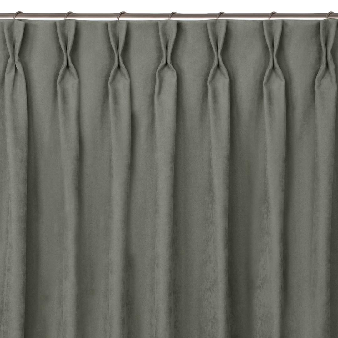 Mørklægningsgardin grå 420×175 cm - HOMEDE MILANA, klassisk, chenille, flex 7,5 cm
