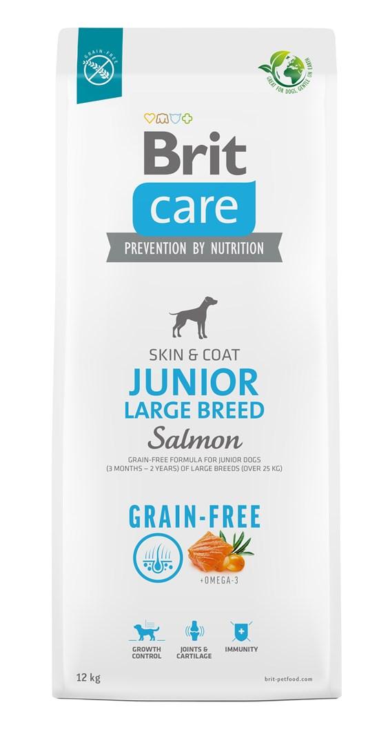 Hundefoder Brit Care Junior Large Breed Laks – 12 kg (kornfrit) billede