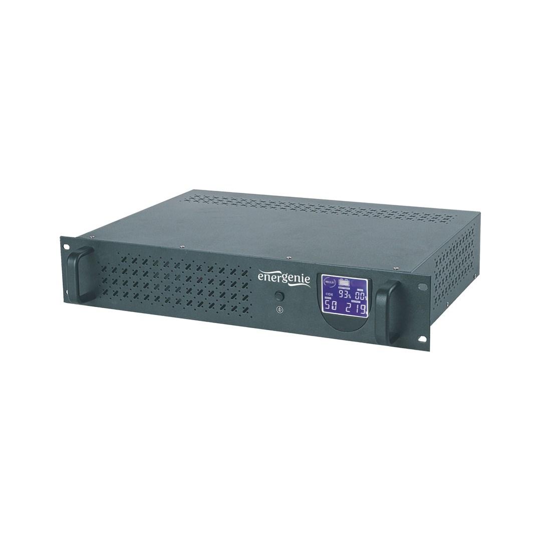 UPS rack 19" 3,4U - Gembird Line-Interactive 1,5 kVA (900 W), 4x IEC C13, C14 ind, RJ11, USB, LCD