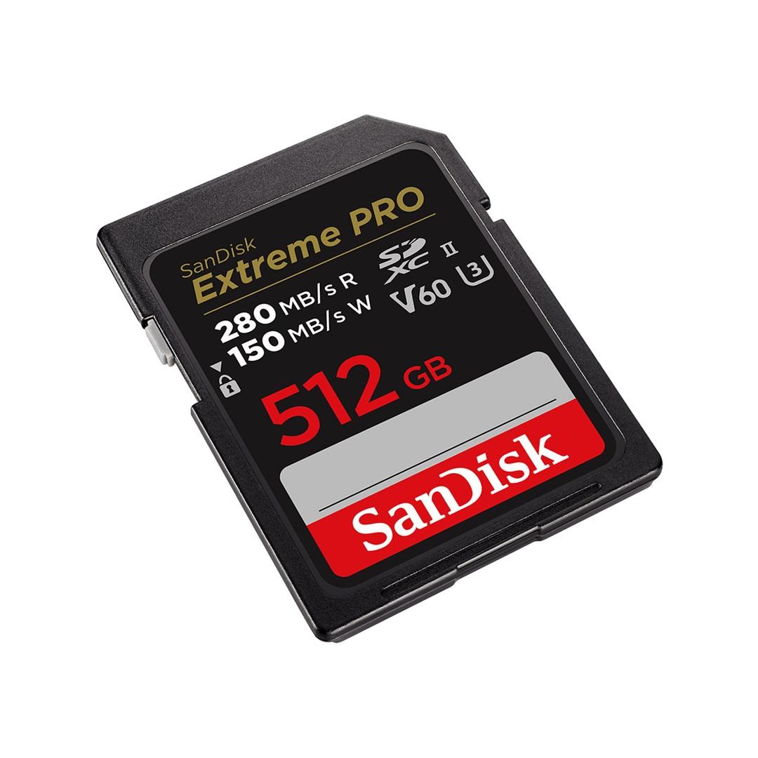 Hukommelseskort SDXC UHS-II - SanDisk Extreme Pro 512 GB (Class 10, U3, V60) billede