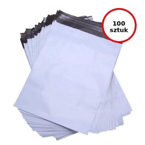 Forsendelsesposer BESTPAK hvid/sort 430×600 mm, 50 µm - 100 stk.